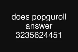 does popguroll answer 3235624451